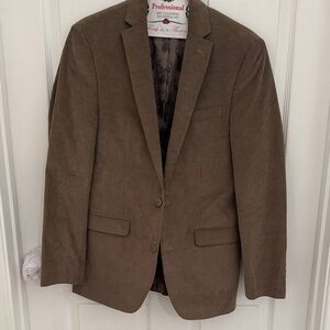 Men's Brown Corduroy Blazer - Slim Fit